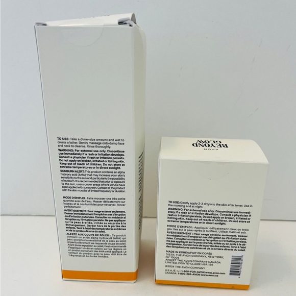 Avon Beyond Glow x 2 Vitamin C + AHA Facial Cleanser & 6% Ferulic Acid Serum - Picture 2 of 10